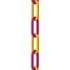 Montour Line Magenta and Yellow Plastic Chain, 2 In, 25 Ft. Long CH-CH-20-YM-25-BX